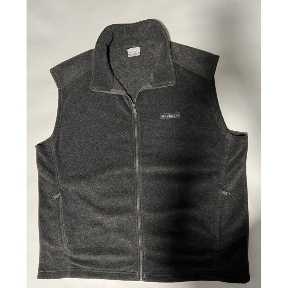 Columbia Dark Gray  Fleece Vest  Full Zip-up Men's Size XL